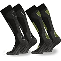 Los mejores  - Occulto 2 Pares de Calcetines Térmicos de Esquí para Hombre | Calcetines largos de Snowboard | Calcetin calientes para…